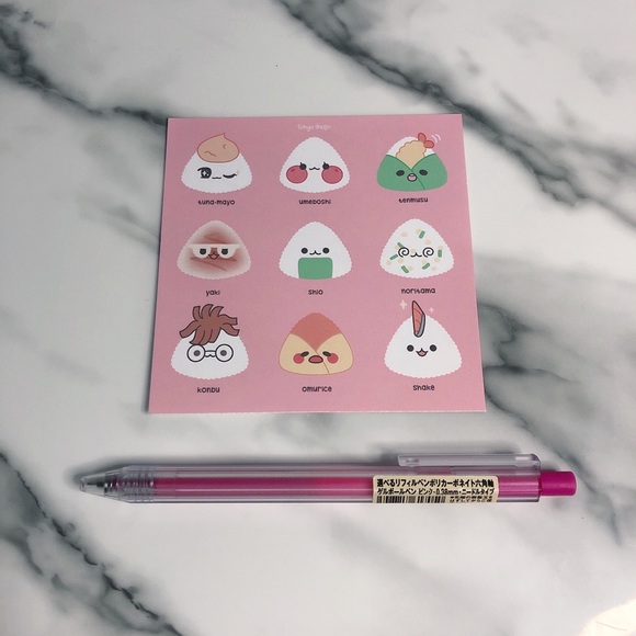 🧧SALE 3/$15 Tokyo Shojo - Cute Mini Onigiri 4"x4" Mini Print - Picture 5 of 5